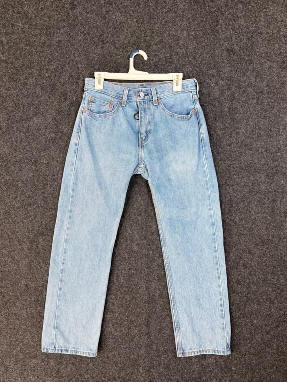 Levi's 505 Jeans Men 31x30 Light Wash Blue Regular Straight Fit Denim